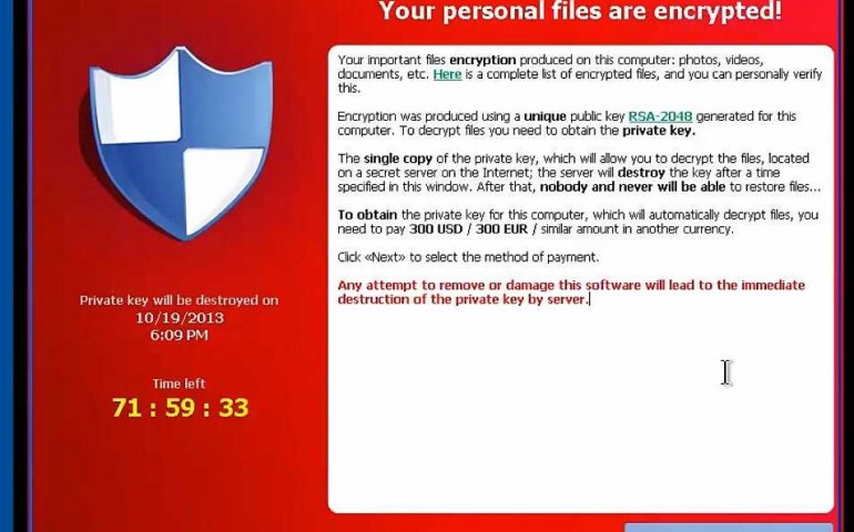 Cryptolocker: la polizia postale allerta gli utenti sul nuovo virus delle mail.