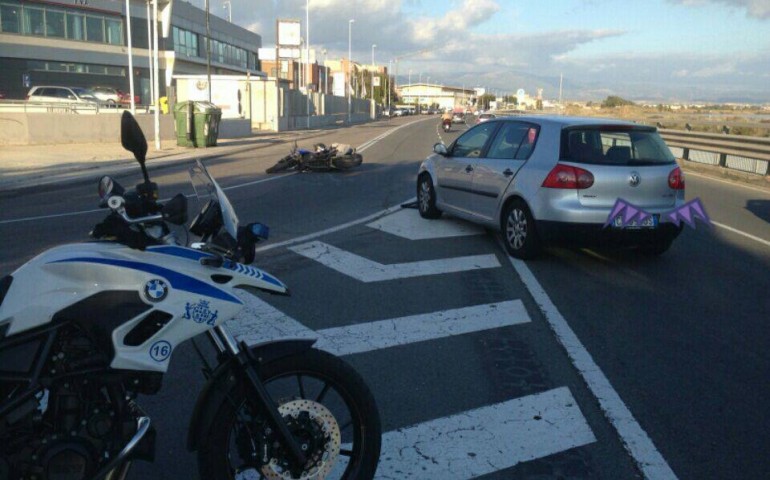 Scontro auto moto in via Mercalli. Centauro ricoverato all’ospedale