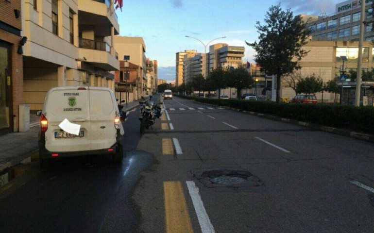 Incidente in Viale Diaz. Una guardia giurata ricoverata al Marino