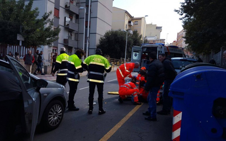 Cagliari. Anziano pedone travolto sulle strisce pedonali in via Buggerru.