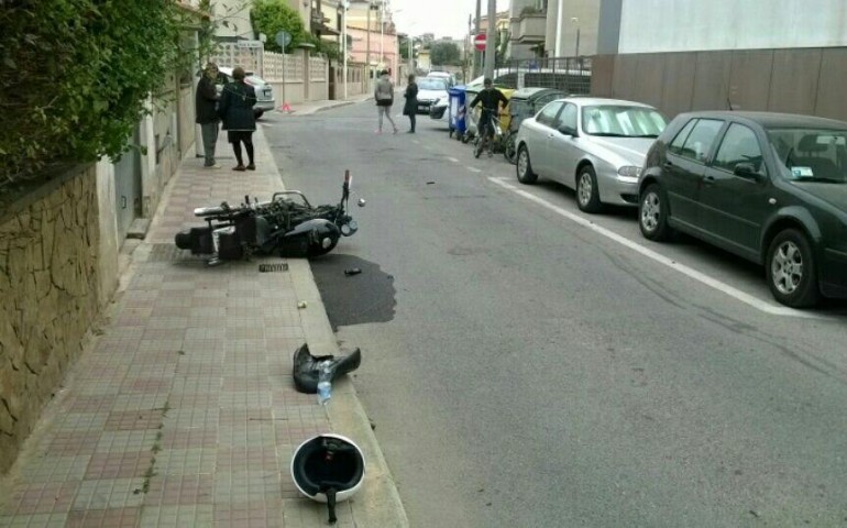 Cagliari: incidente in via Loy. Ferito il conducente della moto.
