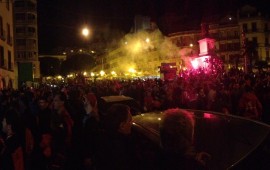 I festeggiamenti in piazza Yenne (foto Diego Lecca)
