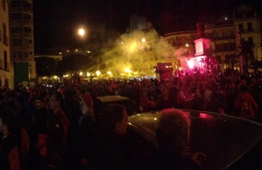 I festeggiamenti in piazza Yenne (foto Diego Lecca)