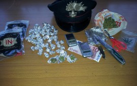 La droga sequestrata dai carabinieri