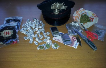 La droga sequestrata dai carabinieri