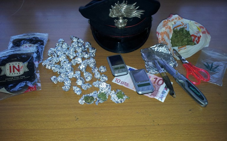 La droga sequestrata dai carabinieri
