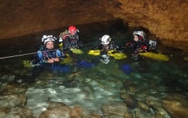 Speleologi della Federazione speleologica sarda