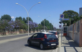 L'auto dei carabinieri intervenuta sul posto