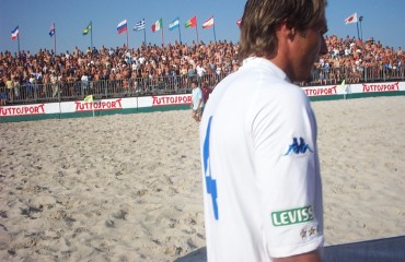 Antonio Conte al Poetto (foto Stefano Cortis)