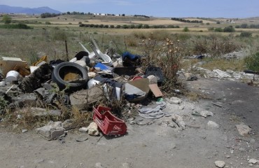 Una discarica a Selargius
