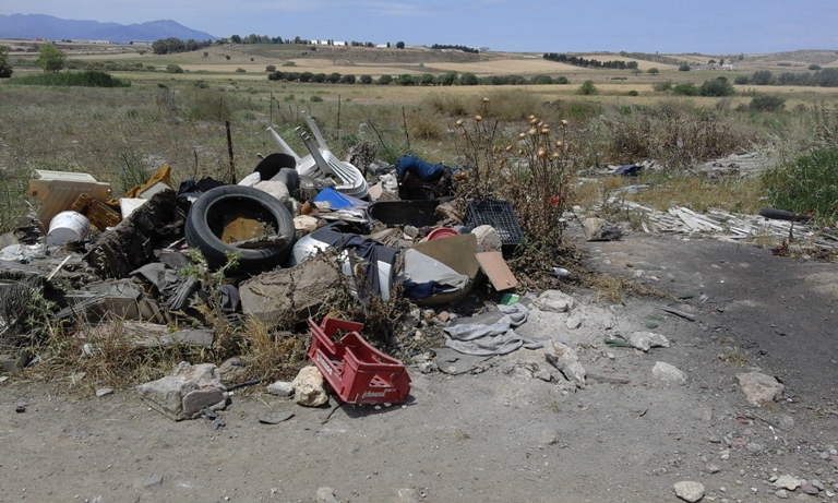 Una discarica a Selargius