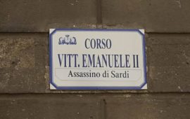 La tarda della via dedicata a Vittorio Emanuele II a Sassari