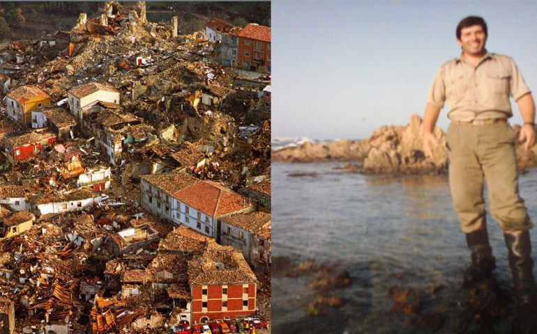 Le conseguenze del terremoto a Teora e Gian Carlo Concu
