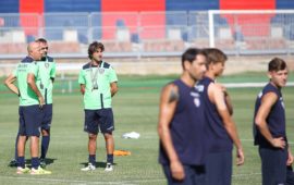 Un allenamento del Cagliari di Rastelli (foto Cagliari Calcio)