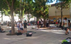 Il mercatino dei libri in piazza Giovanni a Cagliari