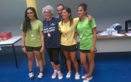 Il podio femminile del torneo di Nulvi (foto TT Monserrato)