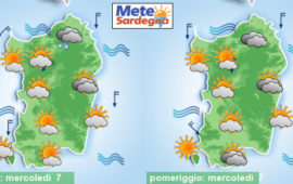 Le previsioni del tempo di oggi a cura di meteosardegna.it