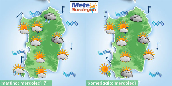 Le previsioni del tempo di oggi a cura di meteosardegna.it