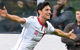 Federico Melchiorri dopo il gol in Inter-Cagliari