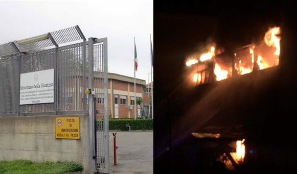 A fuoco centro di Polizia Penitenziaria di Monastir: forse l’incendio è doloso