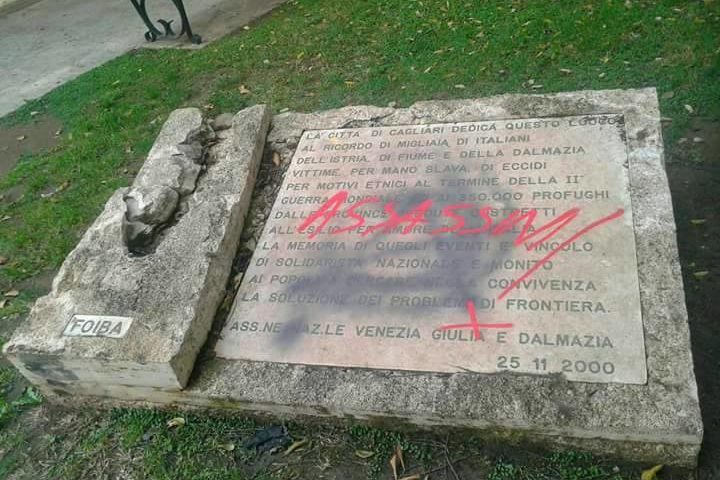 Ripulito il monumento alle Foibe dai militanti CasaPound