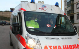ambulanza ferito incidente al poetto quartu cagliari