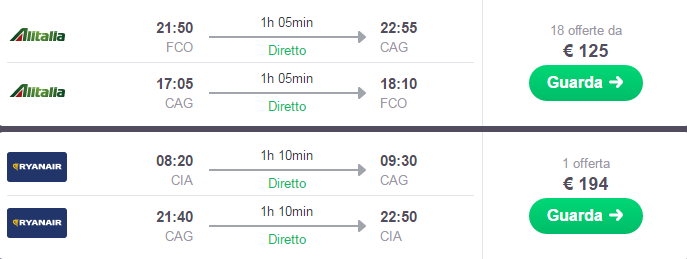 voli Roma Cagliari 24-12-2016