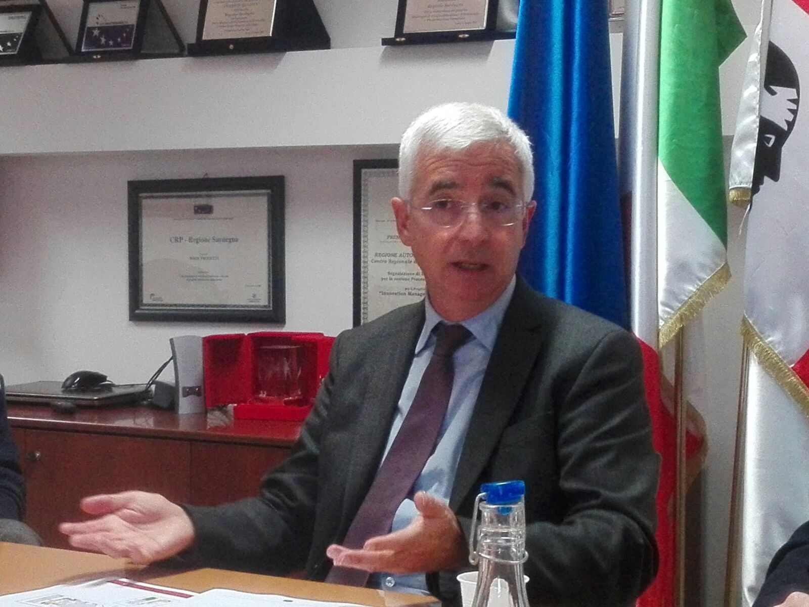 L'assessore alla Programmazione della Regione Sardegna Raffaele Paci