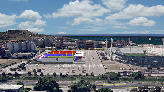 Nuovo stadio del Cagliari, una strada sempre più in discesa. Dall’impianto provvisorio alla nuova casa rossoblù (VIDEO)