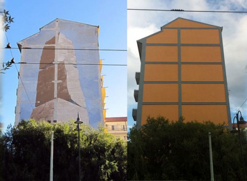 Lo sapevate? Sino a nove anni fa in piazza Repubblica c’era un enorme murale di Pinuccio Sciola