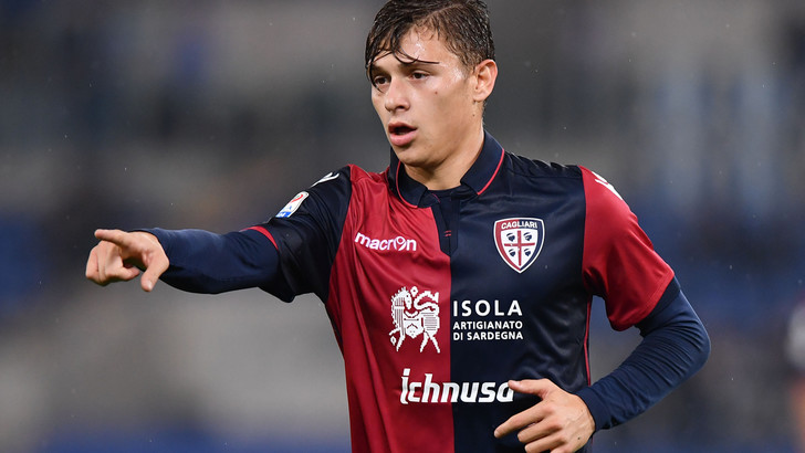 il giovane centrocampista del Cagliari Nicolò Barella, migliore del Cagliari per media punti