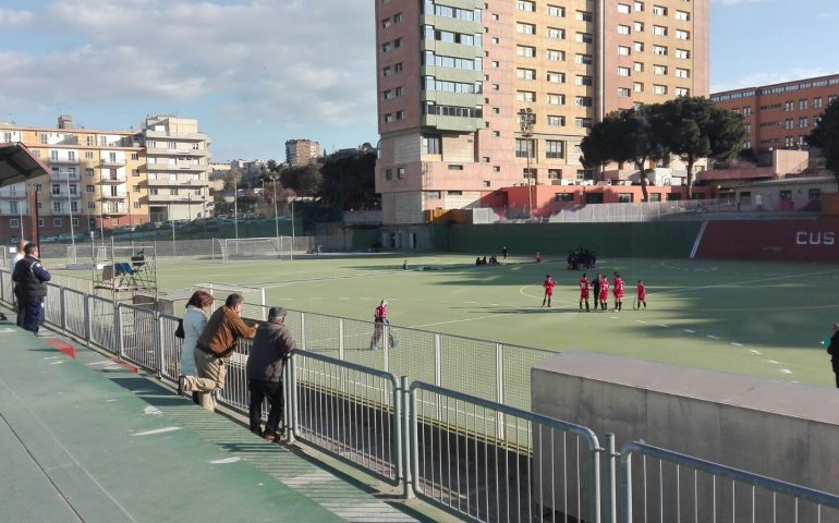 Le tribune del campo del Cus Cagliari