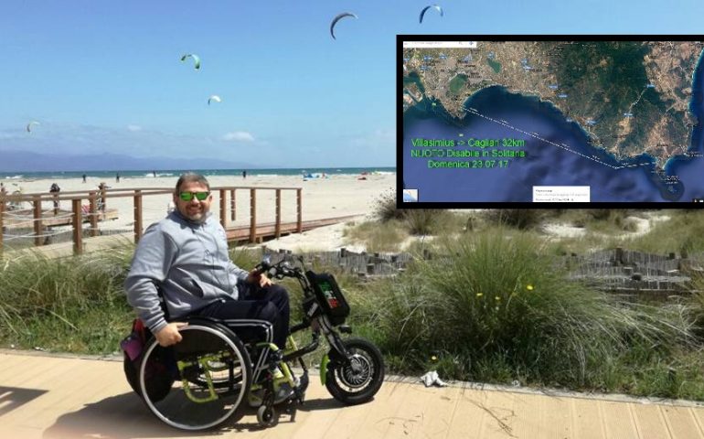 Kai “NoLimits” Schirrmacher ci riprova: da Villasimius a Cagliari per 32 km di nuoto disabile in solitaria