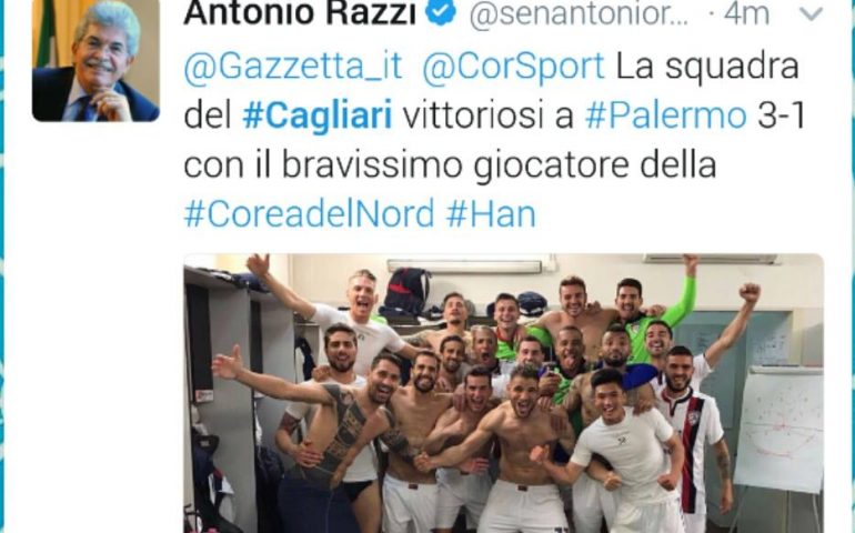 Il tweet di Antonio Razzi