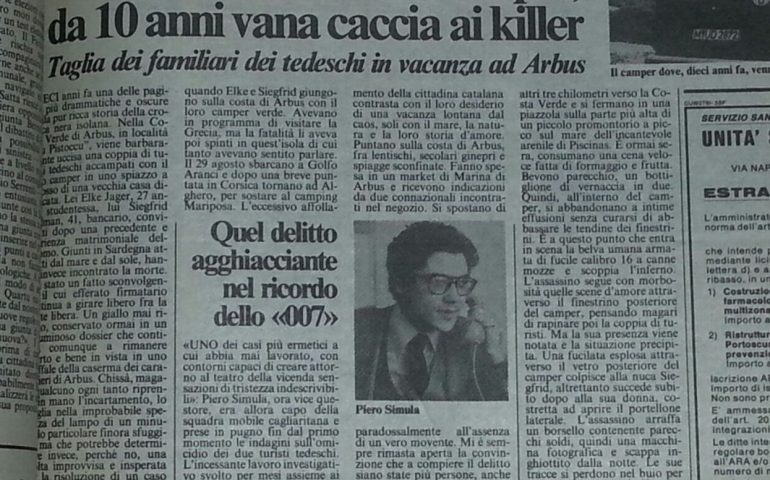 I delitti del passato. Sergio Curreli, “Il mostro di Arbus” e l’assassinio di una coppia tedesca