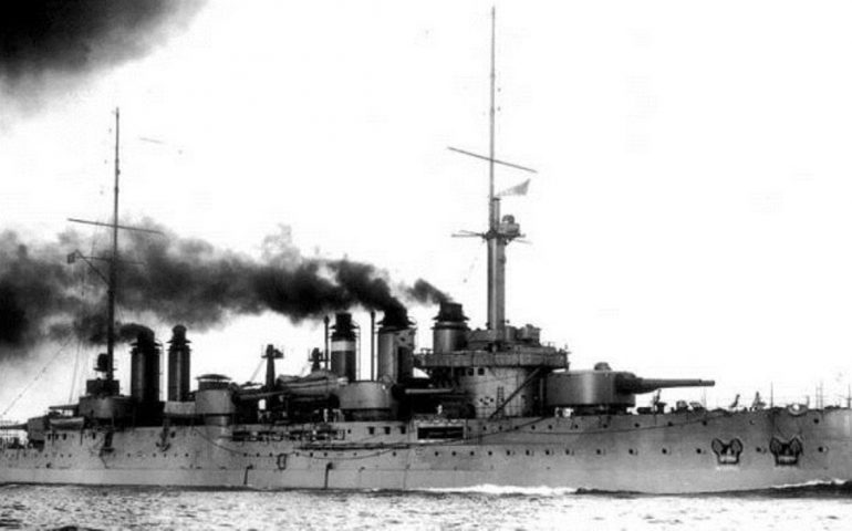 Cent’anni fa a Cagliari il tragico affondamento della corazzata francese Danton
