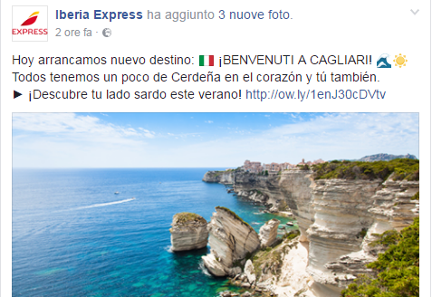Iberia: “Arriviamo in Sardegna”, ma le foto sono di Corsica e Costiera Amalfitana