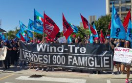 Sciopero dei lavoratori Wind-Tre