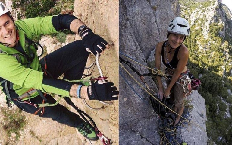 Piero Capoccia e Maria Cristina Cruccu, morti nell'incidente aereo di Portoscuso - Foto di Gruppo speleologico della Sardegna