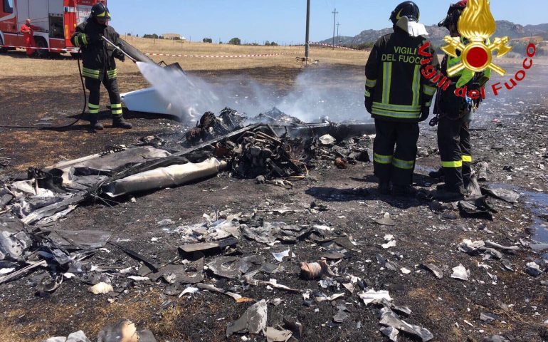 aereo ultraleggero schiantato gallura