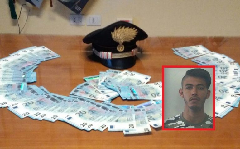 giovane algerino banconote false carabinieri