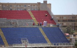 spunta l'erba al Sardegna arena Cagliari calcio