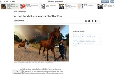 New york Times incendi siccità Sardegna