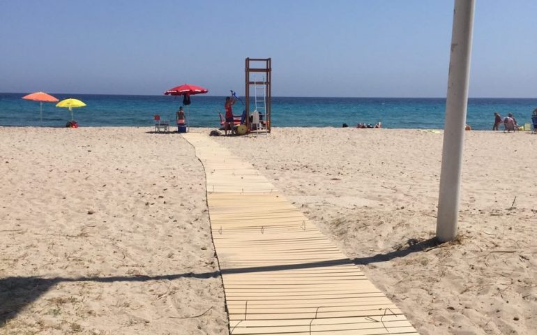 Passerella per disabili al Poetto