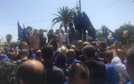 Pigliaru e Ganau in piazza con i pastori sardi - foto Consiglio regionale della Sardegna