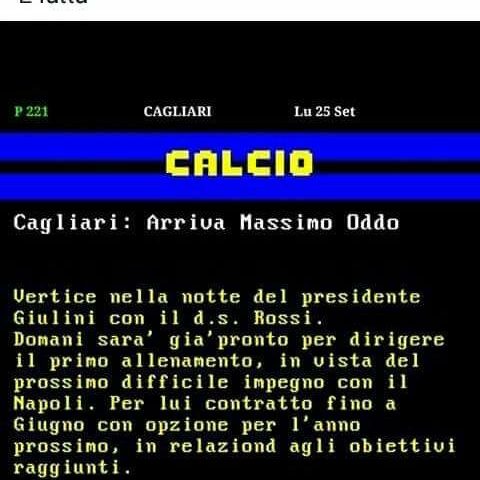 Bufala Rastelli esonerato Oddo in arrivo Televideo