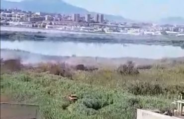 L'incendio a Quartu Sant'Elena - Foto dal video di Alberto Palmas sul gruppo Quartu problemi soluzioni e dintorni