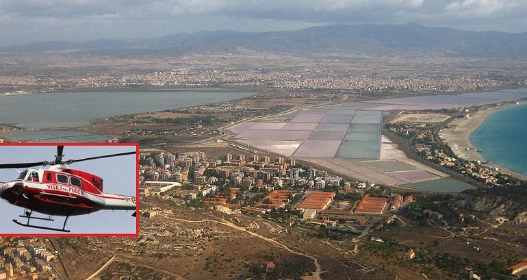 Fiamme al Parco di Molentargius: elicotteri in azione per domare l’incendio