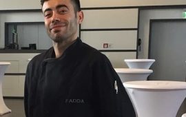 La foto di Mattia pubblicata dallo staff del ristorante Fadda Sardische Spezialitaten