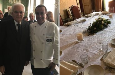 Chef Alessandro Manconi con il presidente Mattarella (Foto Alessandro Manconi)